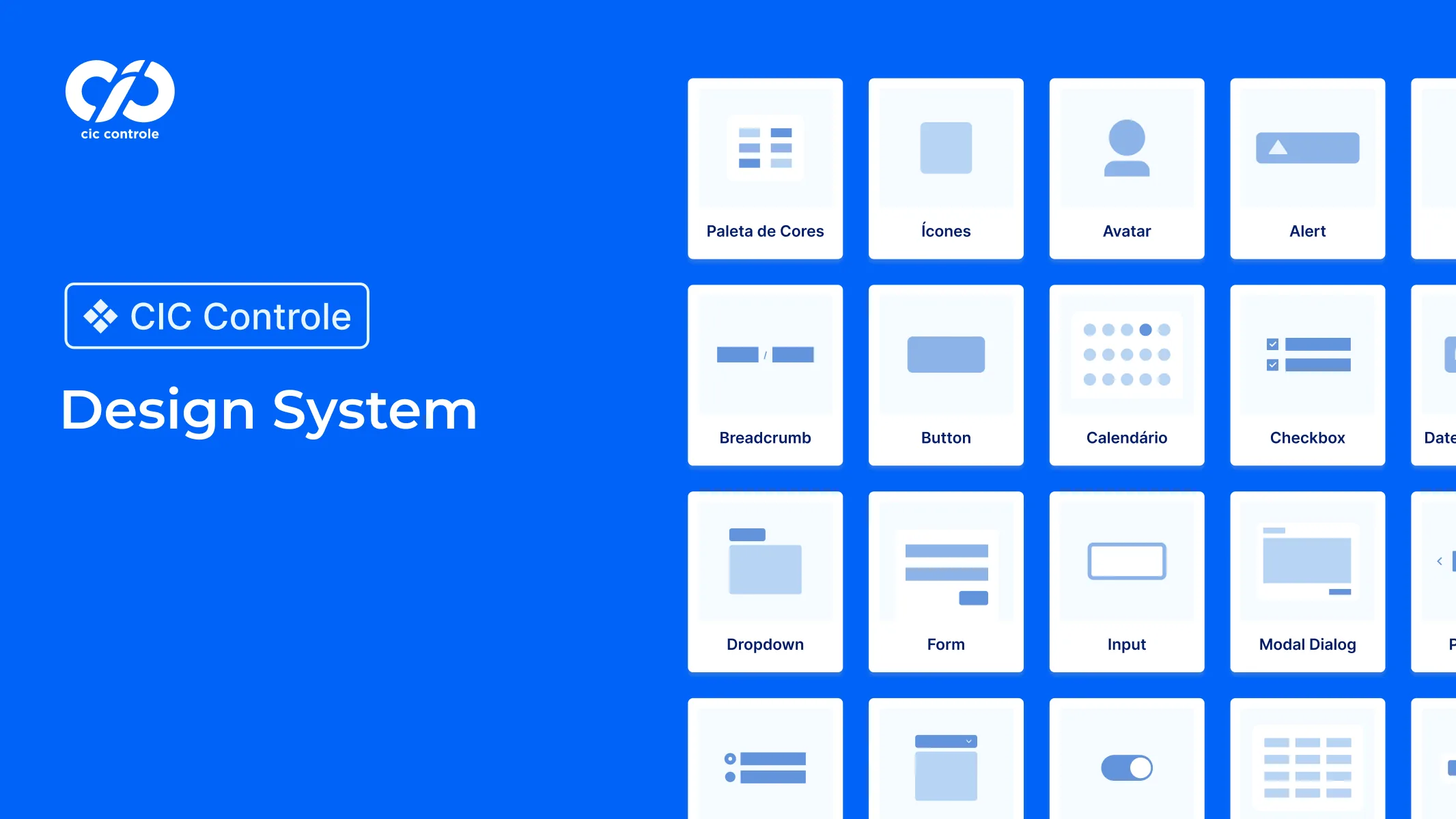 Vis\u00e3o geral dos componentes do Design System