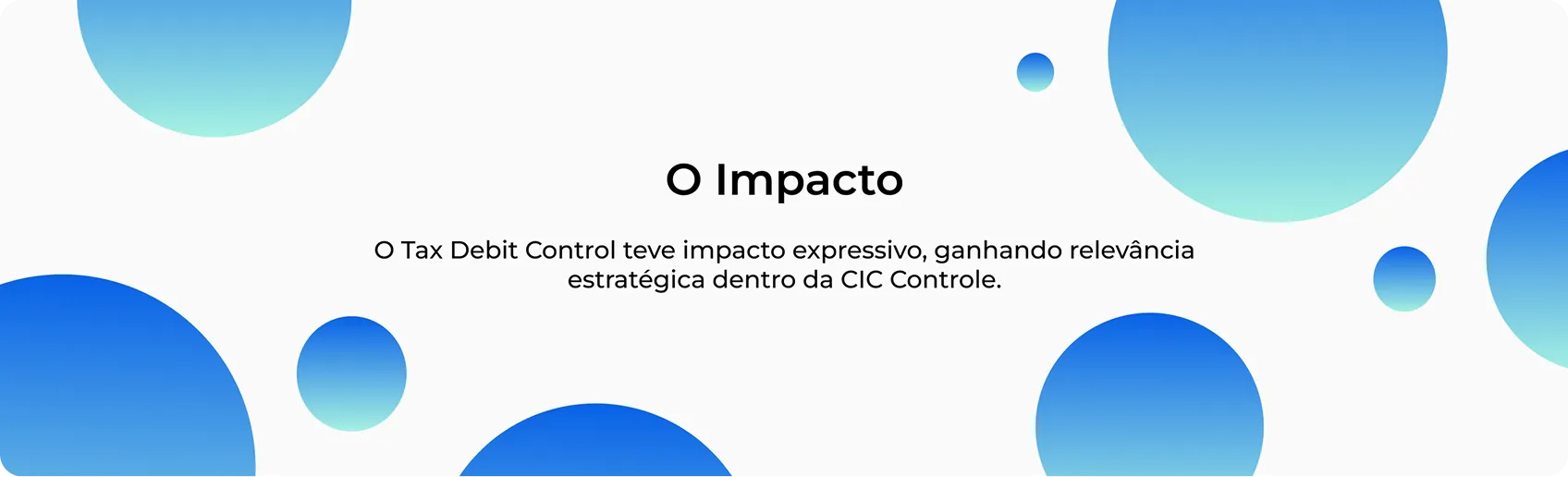Banner O Impacto, relevância estratégica do TDC dentro da CIC Controle
